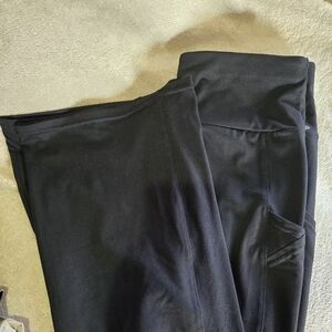 Black Flare Leggings with Pocket Size Small